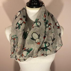 Penguin Christmas Winter Infinity Scarf